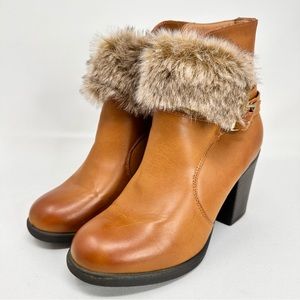 Charlotte Russe Fur Trimmed Booties